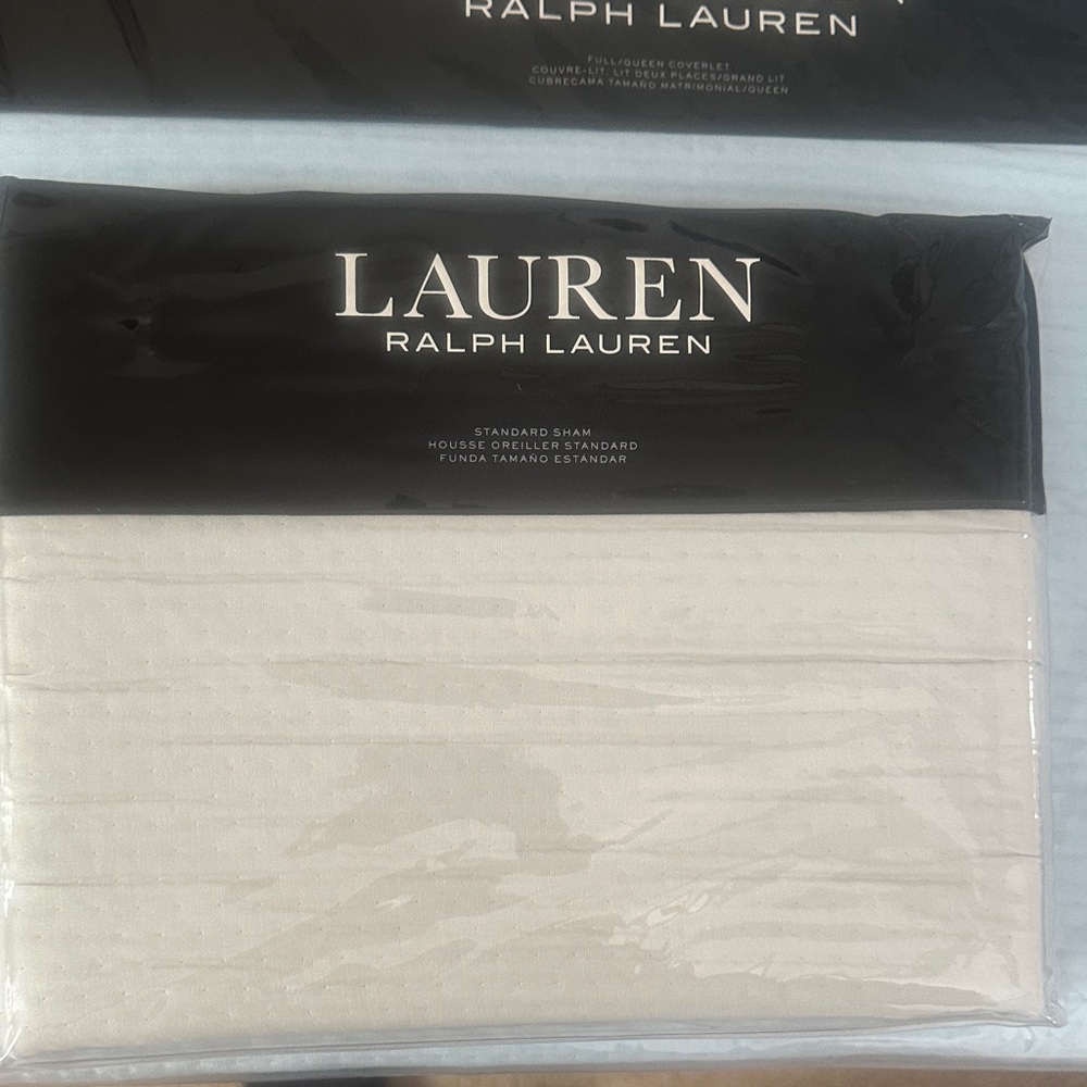 Lauren Ralph Lauren Cream Textured Standard Sham